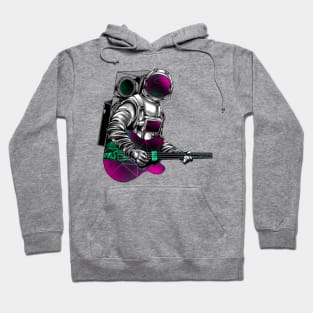 astronaut playing guitar Hoodie